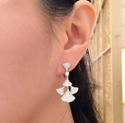 BGL-352809-OR857774 fan-shaped large set of full diamond fan skirt earrings