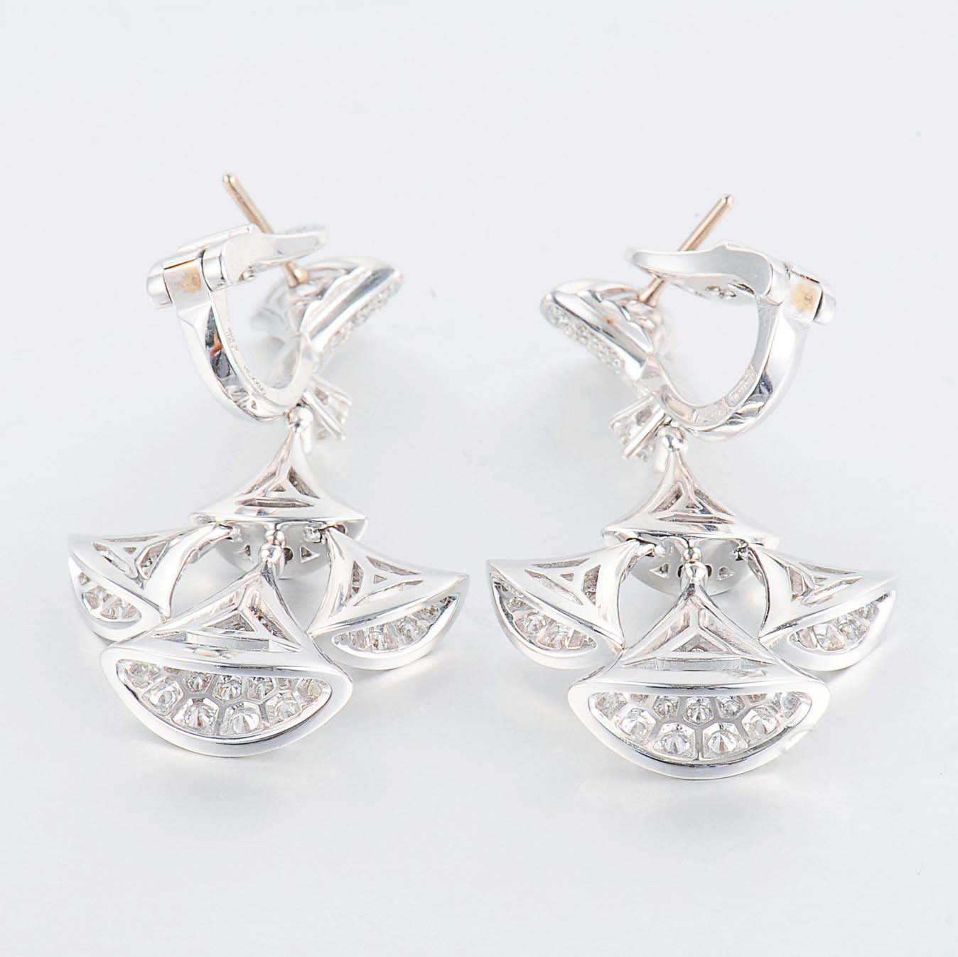 BGL-352809-OR857774 fan-shaped large set of full diamond fan skirt earrings