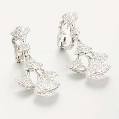 BGL-352809-OR857774 fan-shaped large set of full diamond fan skirt earrings