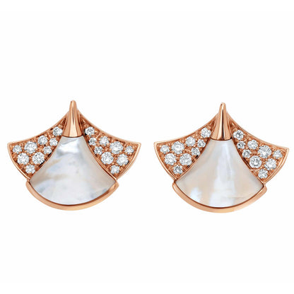 BGL-350483-OR857103 guest version single fan-shaped white shell skirt earrings fan earrings