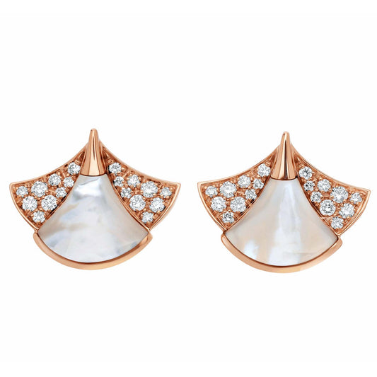 BGL-350483-OR857103 guest version single fan-shaped white shell skirt earrings fan earrings