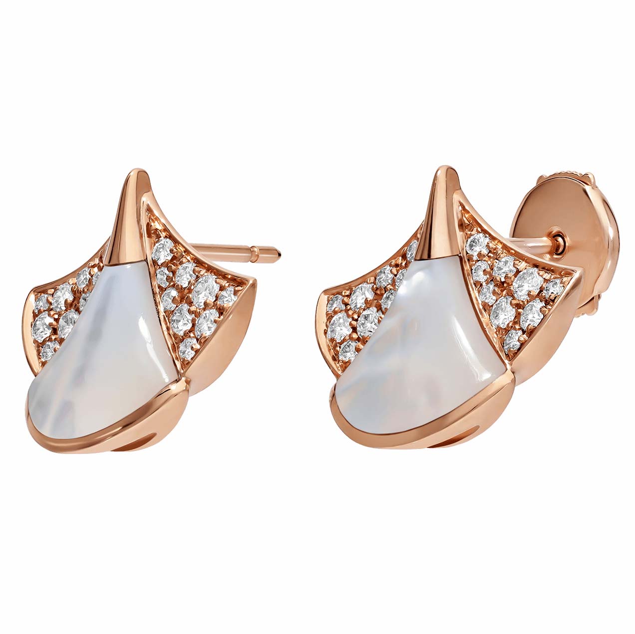 BGL-350483-OR857103 guest version single fan-shaped white shell skirt earrings fan earrings