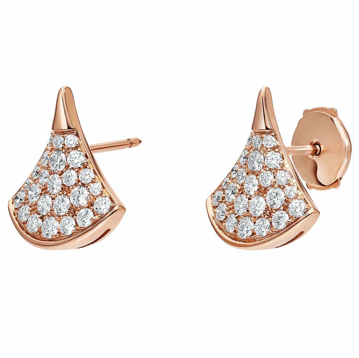 BGL-352602-OR857536 guest version single sector full diamond fan earrings skirt earrings