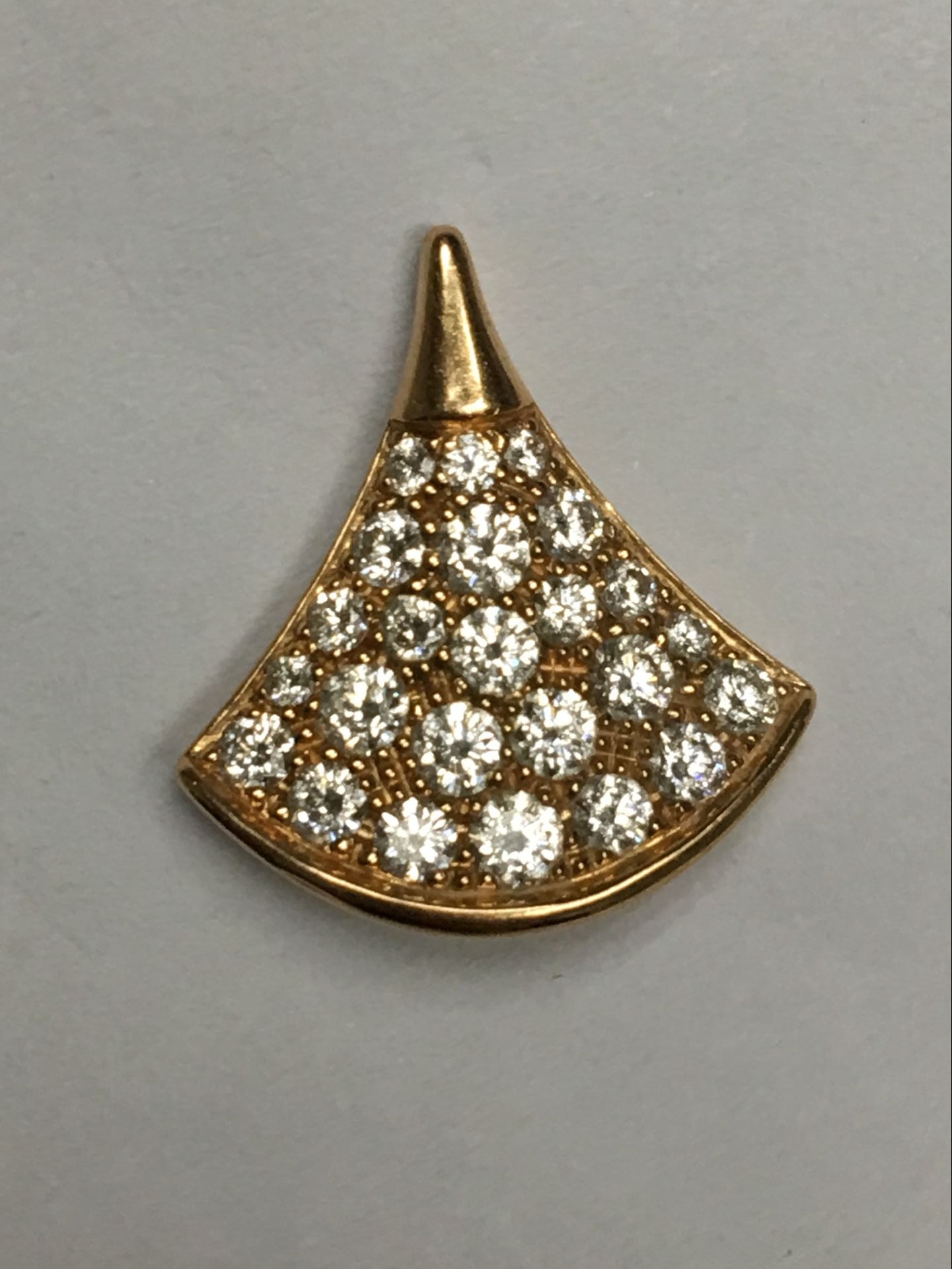 BGL-352602-OR857536 guest version single sector full diamond fan earrings skirt earrings