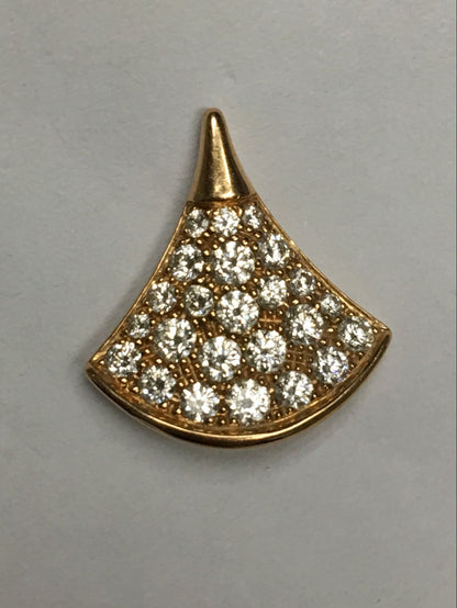 BGL-352602-OR857536 guest version single sector full diamond fan earrings skirt earrings