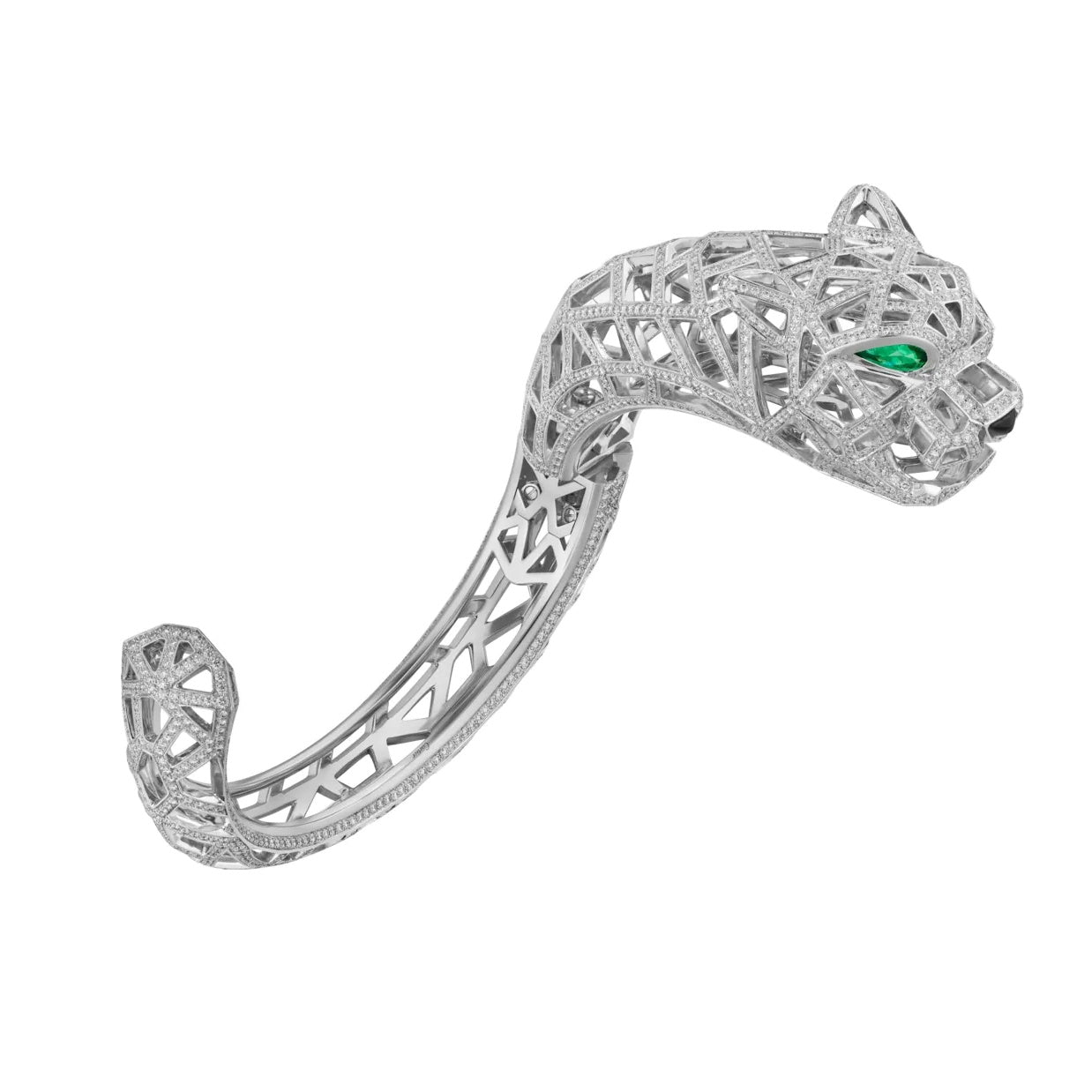 KDY-H6030217 Mechanical Leopard Hollow Open Bracelet
