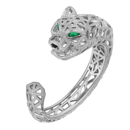 KDY-H6030217 Mechanical Leopard Hollow Open Bracelet