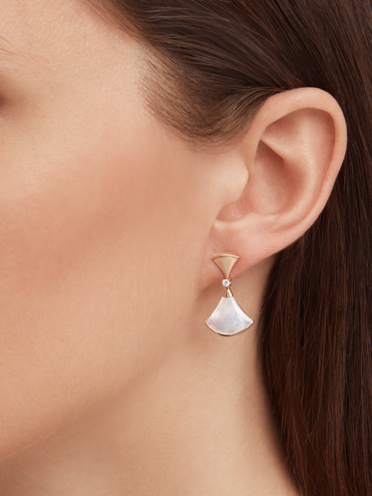 BGL-350740-OR857283 guest version double fan-shaped white shell earrings fan skirt earrings