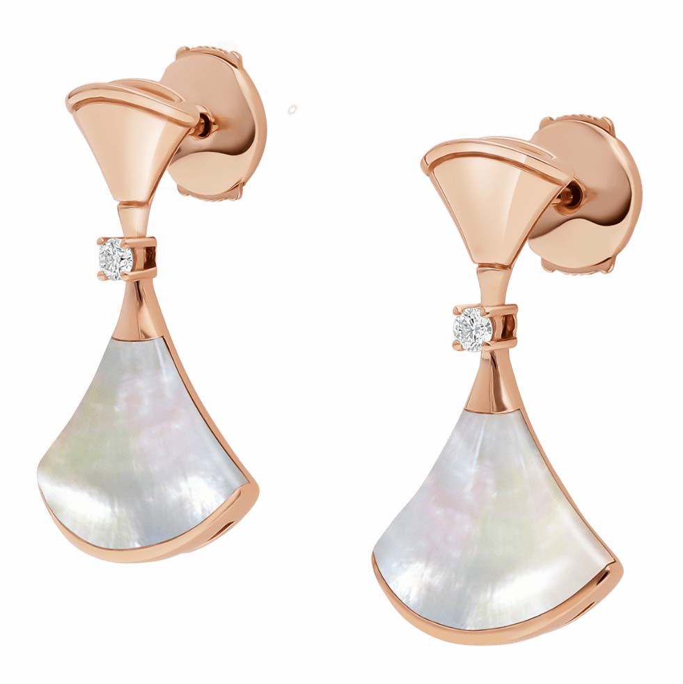 BGL-350740-OR857283 guest version double fan-shaped white shell earrings fan skirt earrings