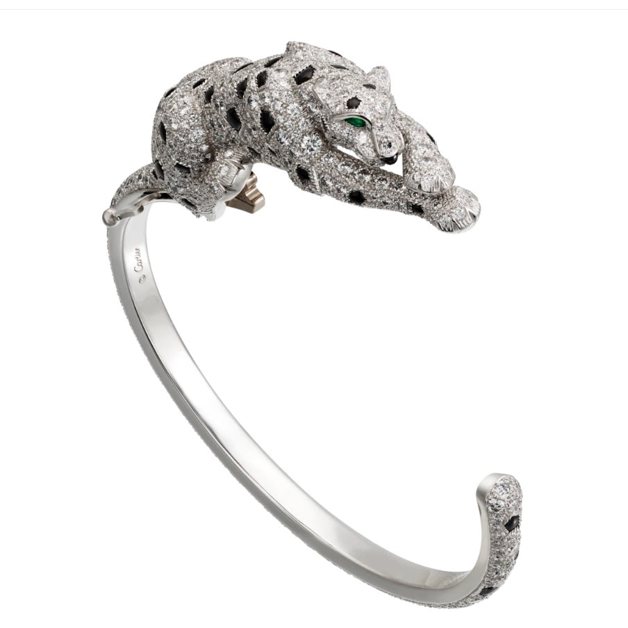 KDY-H6019717 diamond full body leopard open bracelet
