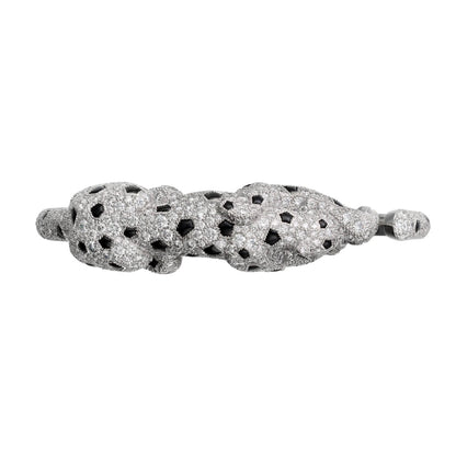 KDY-H6019717 diamond full body leopard open bracelet