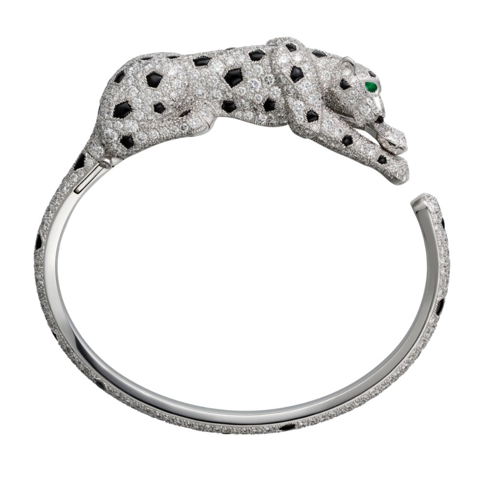 KDY-H6019717 diamond full body leopard open bracelet