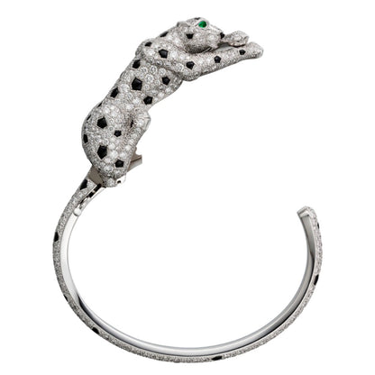 KDY-H6019717 diamond full body leopard open bracelet