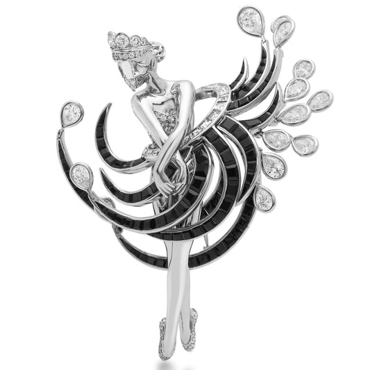 CygneNoir ballerina brooch