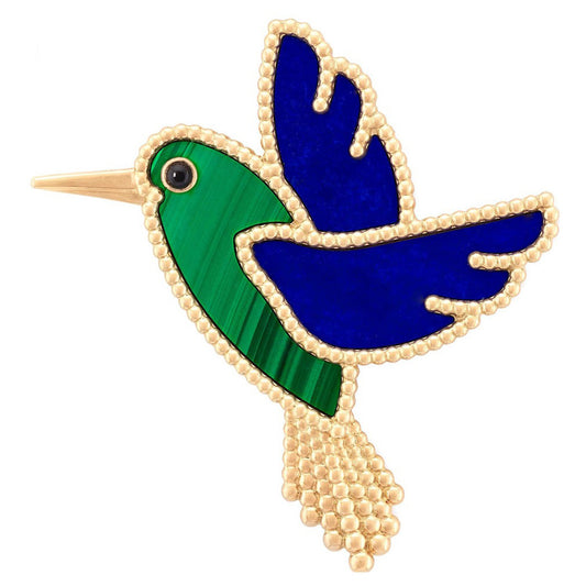 VCARP2B000 Pearl Hummingbird Brooch