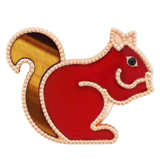 VCARP2AT00 beaded squirrel brooch