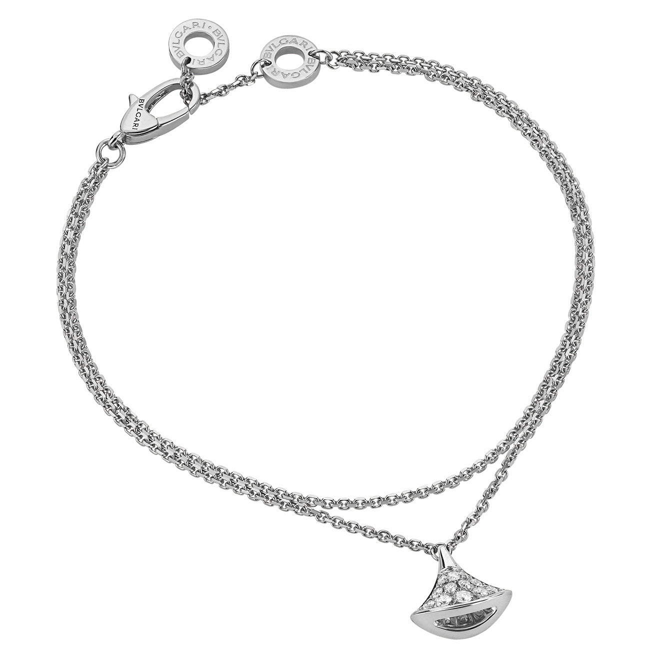 BGL-BR857363 guest version single fan skirt fan full diamond bracelet