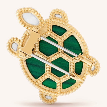 VCARP5LK00 Pearl Turtle Brooch