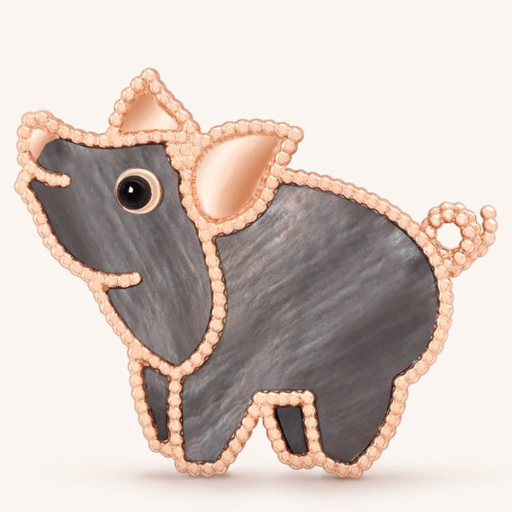 VCARP7UO00 Pearl Pig Brooch
