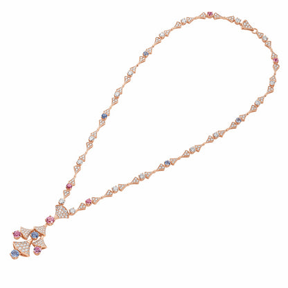 BGL-CL408692 fan-shaped skirt multi-fan colorful treasure necklace