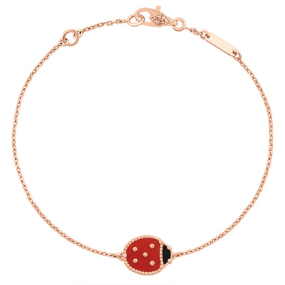 VCARP7R000 guest version beaded ladybug 15mm wing closure bracelet (chain length 170mm)