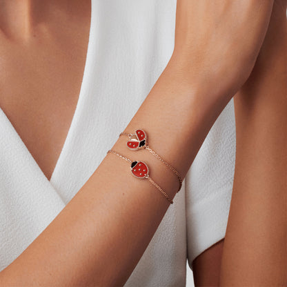 VCARP7R000 guest version beaded ladybug 15mm wing closure bracelet (chain length 170mm)