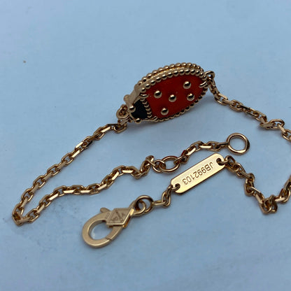 VCARP7R000 guest version beaded ladybug 15mm wing closure bracelet (chain length 170mm)