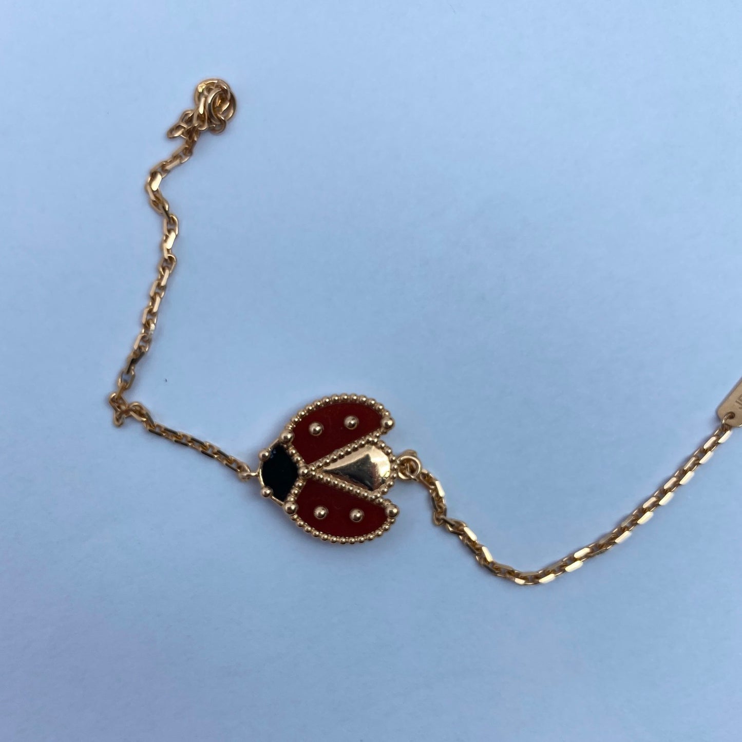 VCARP7R100 guest version beaded ladybug bracelet (15mm) chain length 170mm