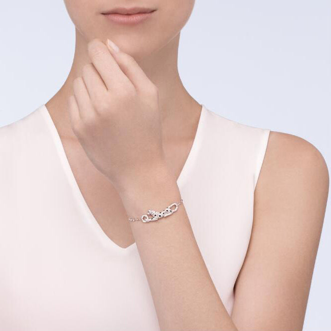 KDY-N6710514 diamond sideways leopard bracelet