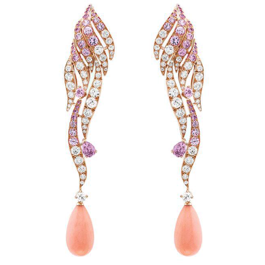 VCA65482133 Flamingo Coral Earrings