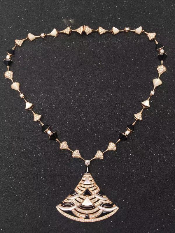 BGL-CL249591 single fan skirt fan large chain necklace