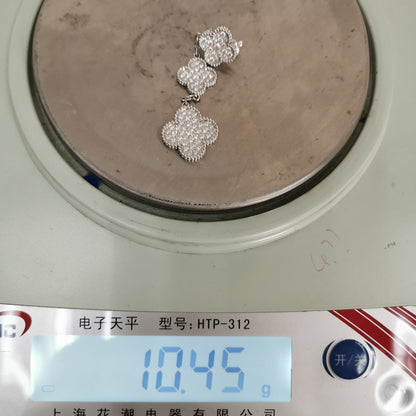 VCARN9MR00满钻3花四叶草（15+15+20.4）mm耳夹 客版