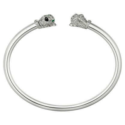 KDY-N6706217 Wishbone Leopard Double Headed Leopard Open Bracelet