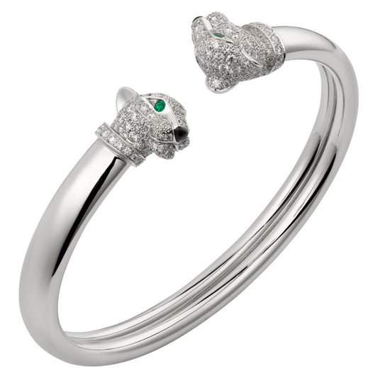 KDY-N6706217 Wishbone Leopard Double Headed Leopard Open Bracelet