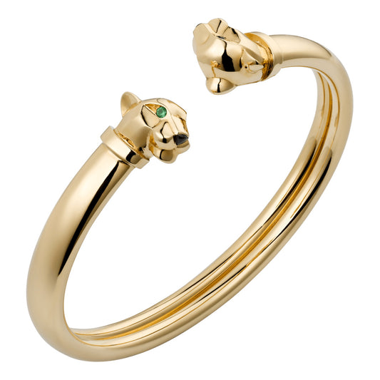 KDY-N6706117 Wishbone Leopard Double-Headed Leopard Open Bracelet