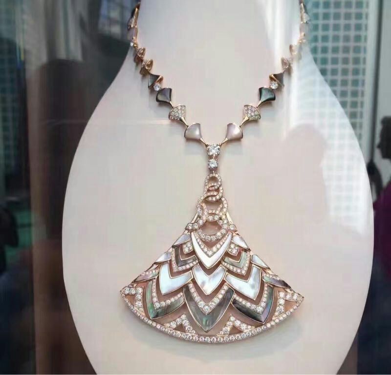 BGL-CL157812 single fan skirt fan large chain necklace