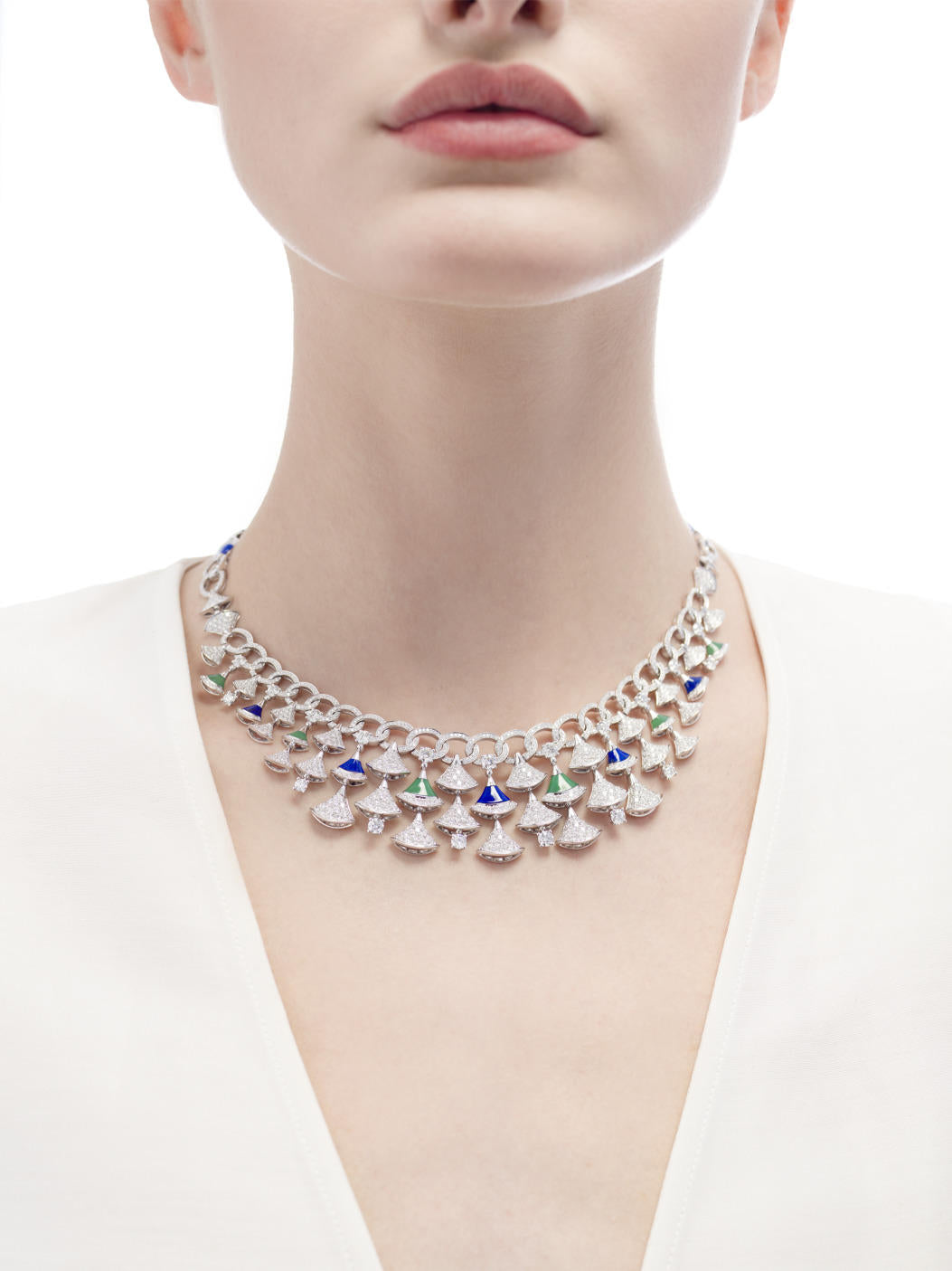 BGL-354095 fan-shaped skirt fan scarf necklace