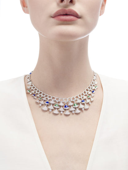 BGL-354095 fan-shaped skirt fan scarf necklace