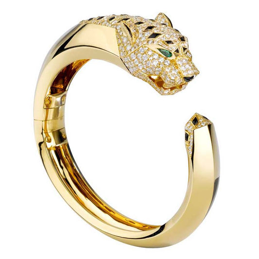 KDY-N6035315 mechanical leopard bracelet with agate tail