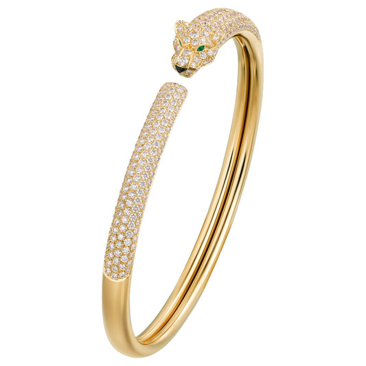 KDY-N6718117 straight leopard open bracelet