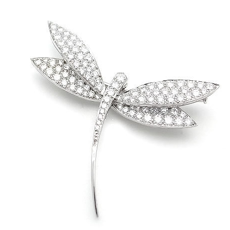 VCAFKYB007 Full Diamond Dragonfly Brooch
