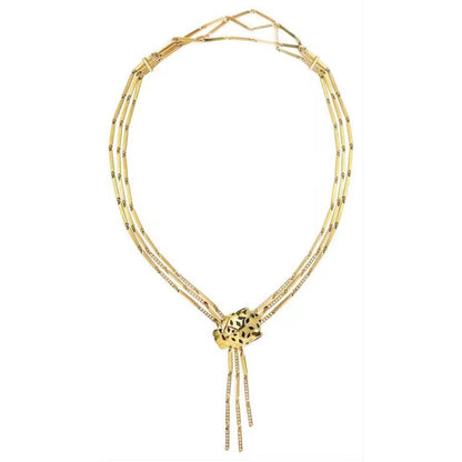 KDY-D2330355 mechanical leopard necklace