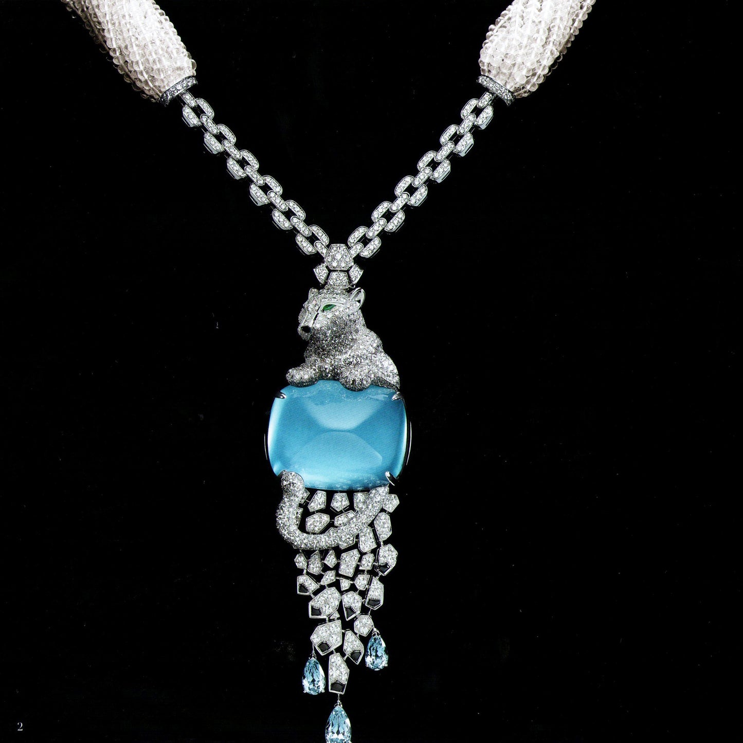 KDY-K7222460 gem leopard pendant