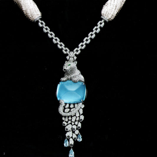 KDY-K7222460 gem leopard pendant