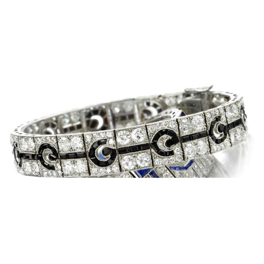VCA12368343 Trapezoidal diamond movable bracelet