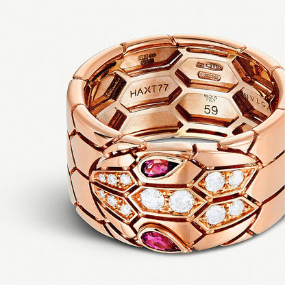 BGL-AN857663 snake flat honeycomb ring
