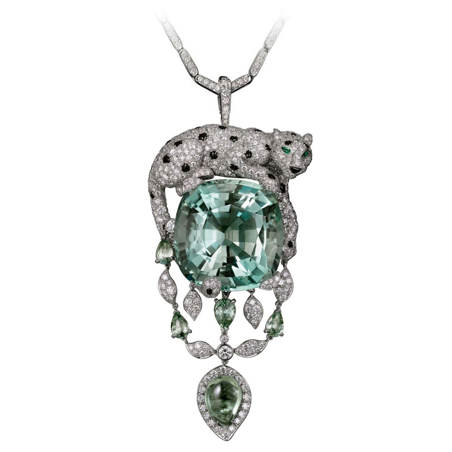 KDY-N5626277 leopard lying stone necklace