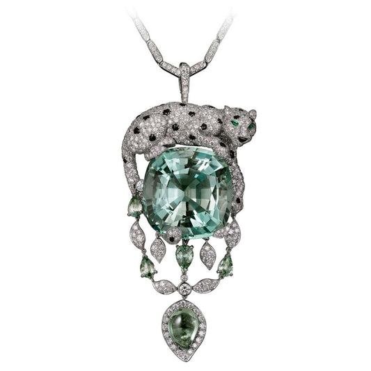 KDY-N5626277 leopard lying stone necklace