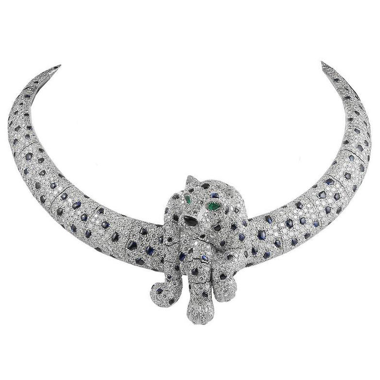 KDY-B7372797 Leaning forward leopard necklace