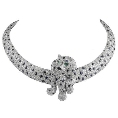 KDY-B7372797 Leaning forward leopard necklace